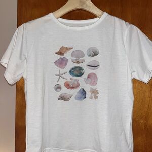 White Seashell Graphic Tee